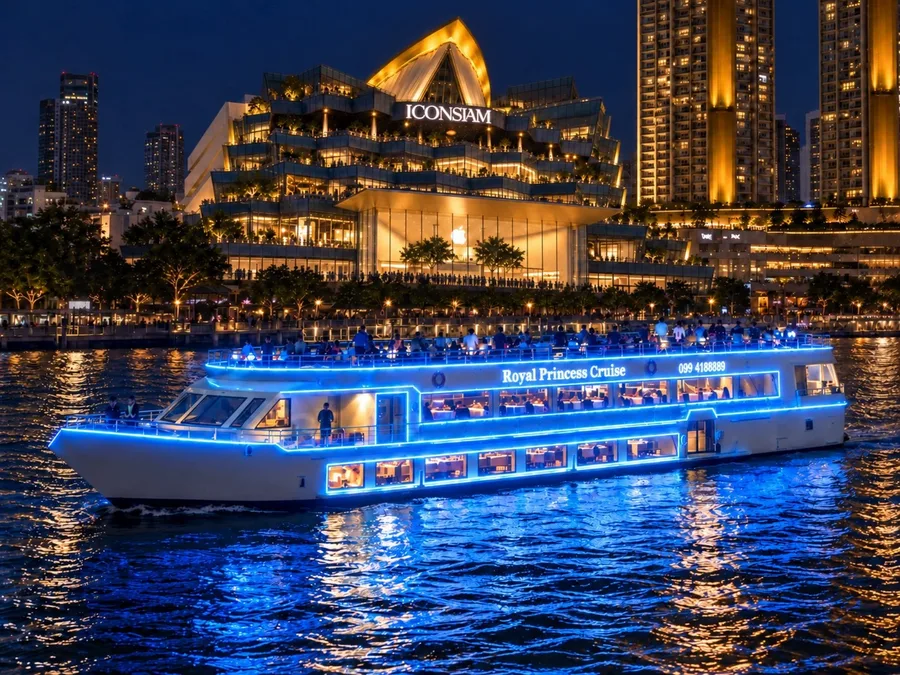 Royal Princess Cruise รอบ Dinner ล่องเรือเจ้าพระยายามค่ำคืนหน้า ICONSIAM